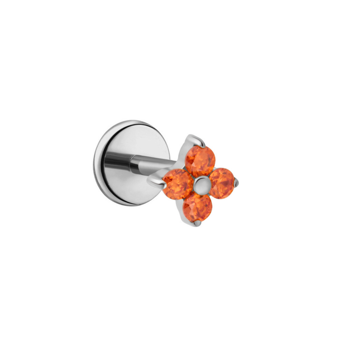 Fortune Flat Back Stud - Mai Tai