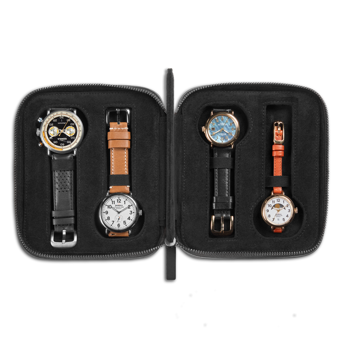 Four Watch Travel Case - Black