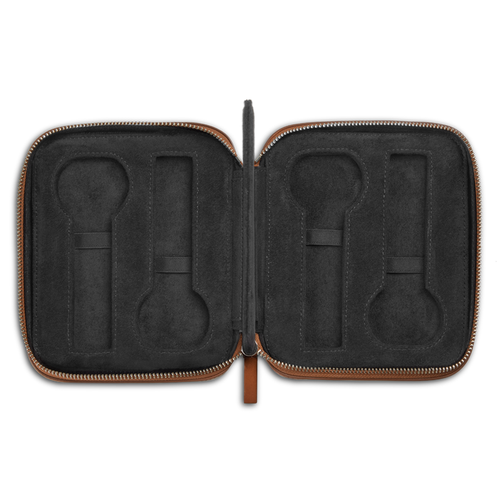 Four Watch Travel Case - Tan