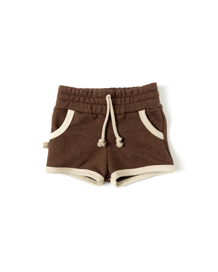 french terry retro short CO - mocha