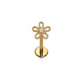 Frosted Daisy Flat Back Stud