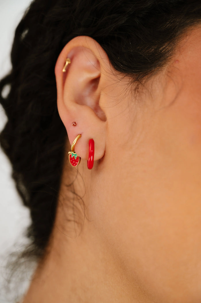Fruit Charm Hoops