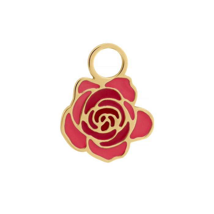 Full Bloom Rose Hoop Charm