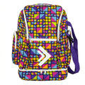 Geometric Print Sports Backpack With Shoe Compartment