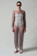 Ghost Crinkle Mesh Overlay Steel