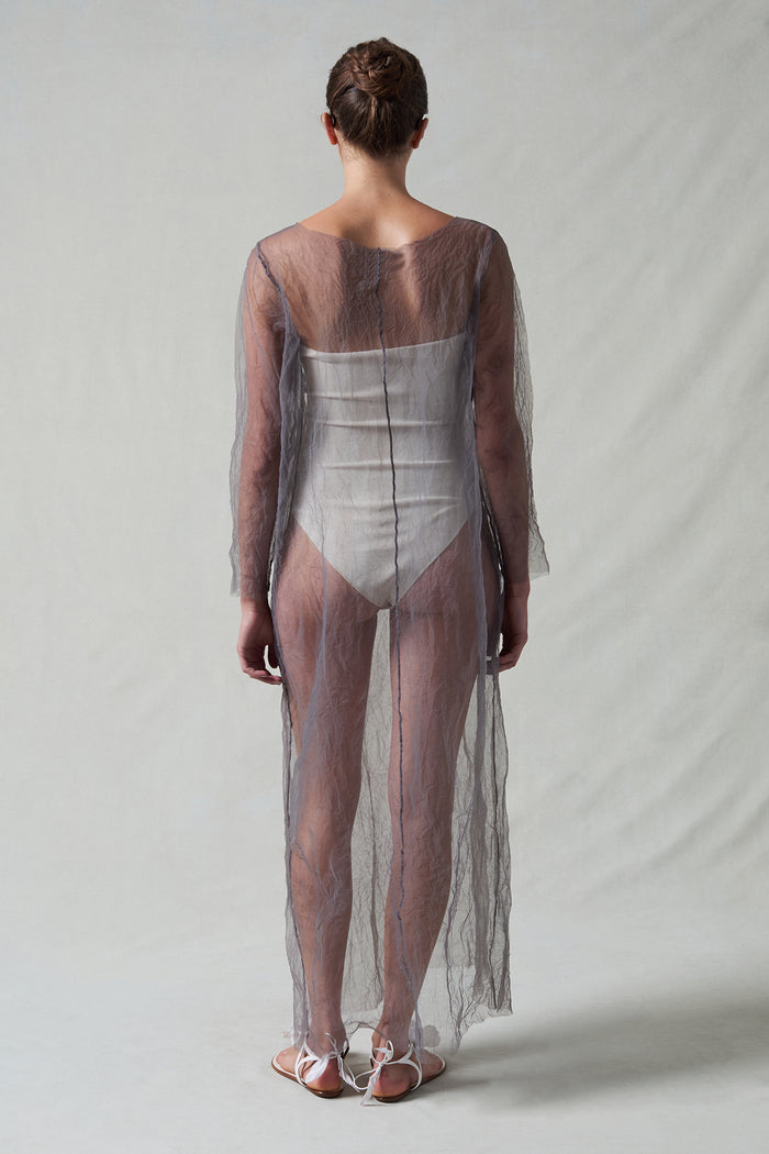 Ghost Crinkle Mesh Overlay Steel