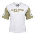 Boys Brave Spirit Graphic T Shirt With Contrast Sleeves