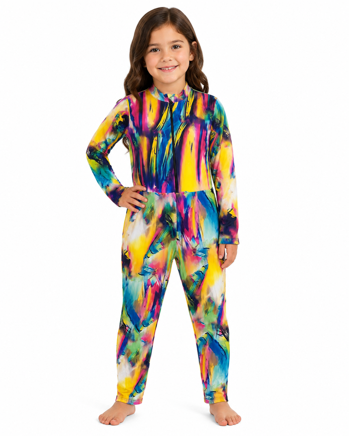 Girls’ Artistic Splash Full-Length Swimming Suit