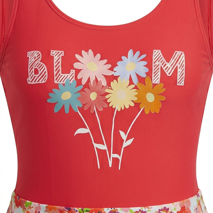 Girls Bloom Floral Swim Dress