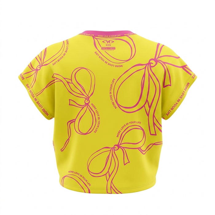 Girls Bow Print T Shirt