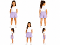 Girls Button Skort