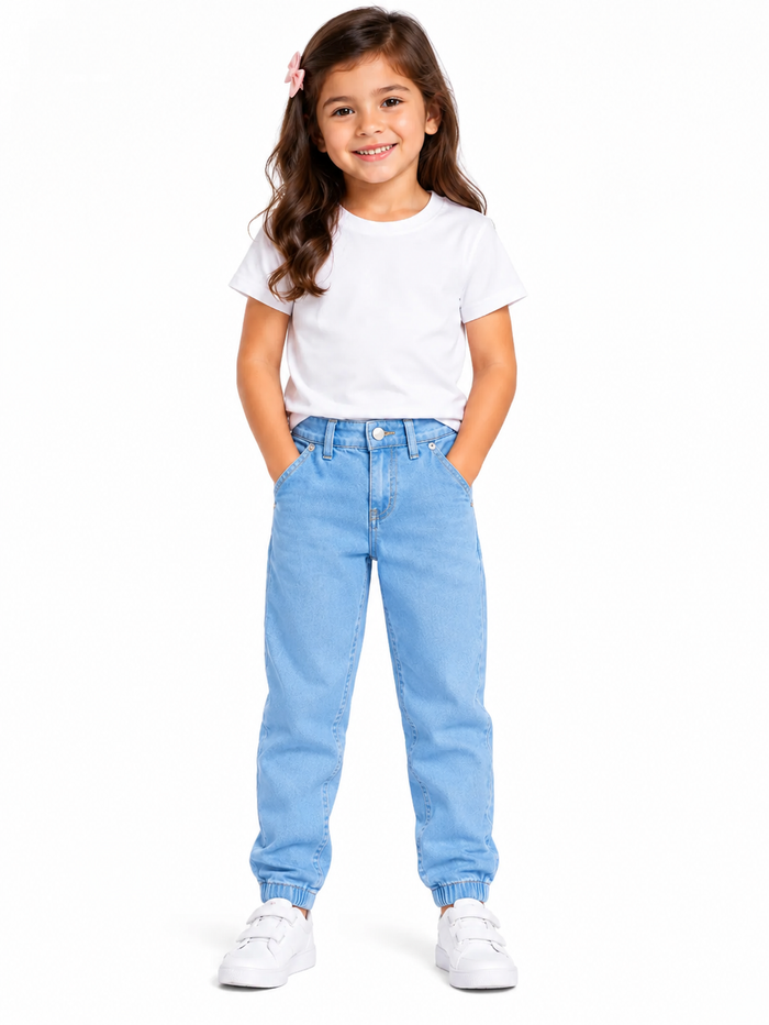 Girls Classic Straight Fit Denim Jeans