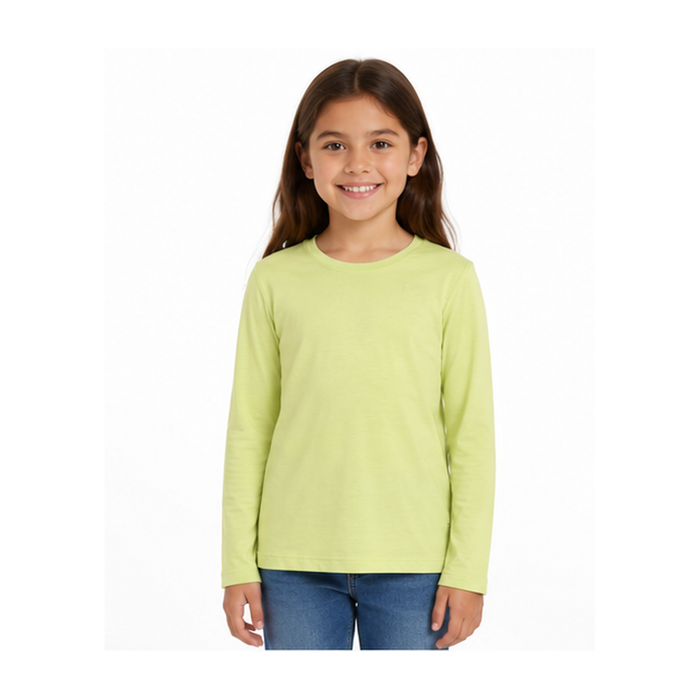 Girls’ Everyday Long-Sleeve Crew Neck Top