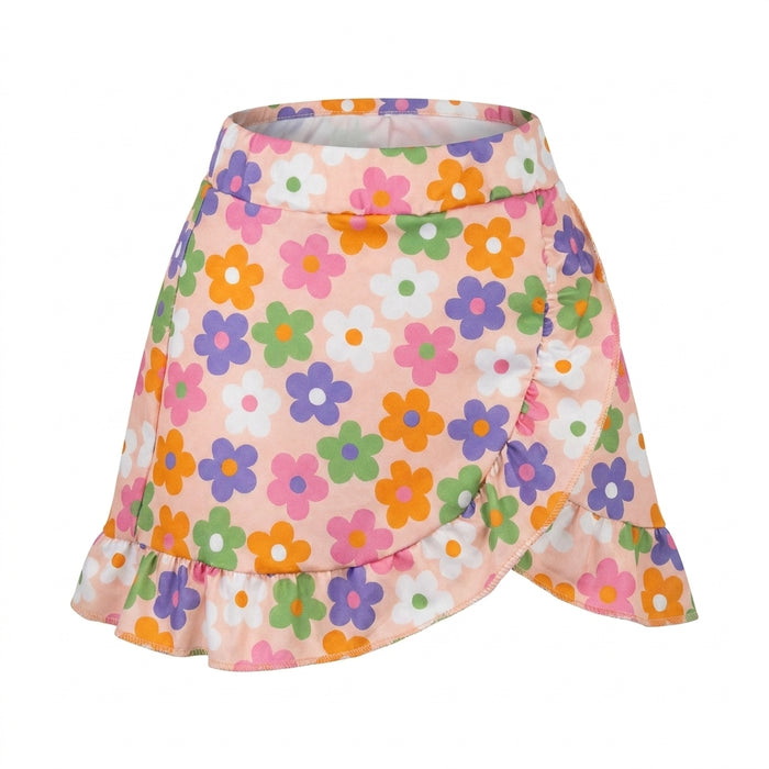 Girls Floral Print Cami Top And Wrap Skirt Set