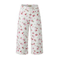 Girls Floral Wide Leg Pants