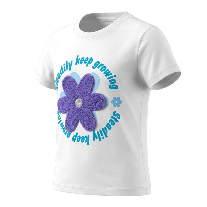 Girls Flower Graphic T Shirt
