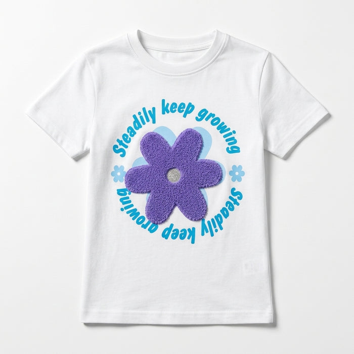Girls Flower Graphic T Shirt