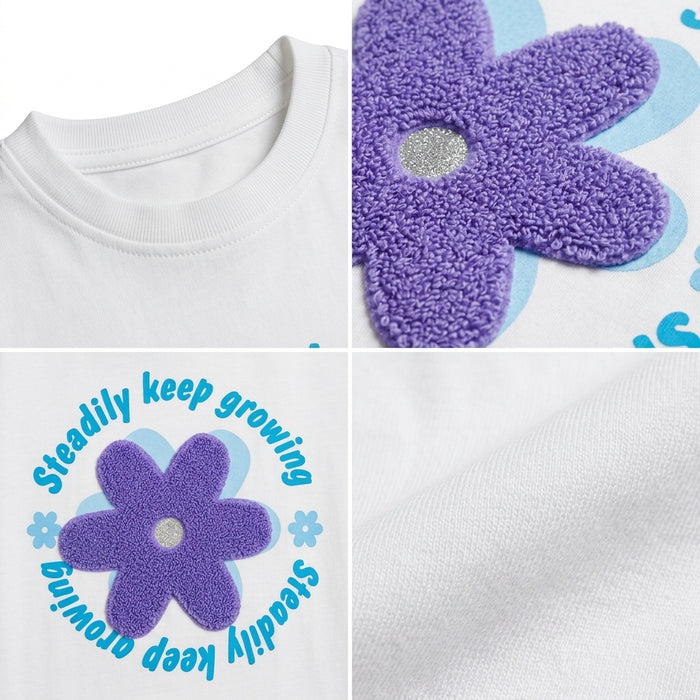 Girls Flower Graphic T Shirt