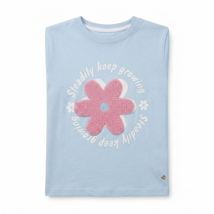 Girls Flower Graphic T Shirt