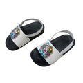 Girls Graphic Print Slide Sandals With Back Strap