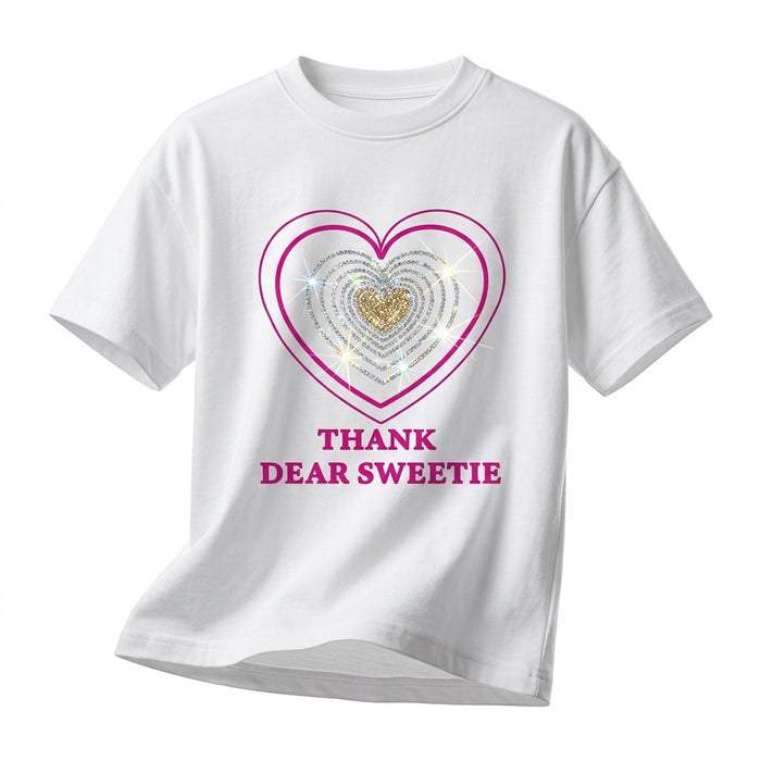 Girls Heart Graphic T Shirt