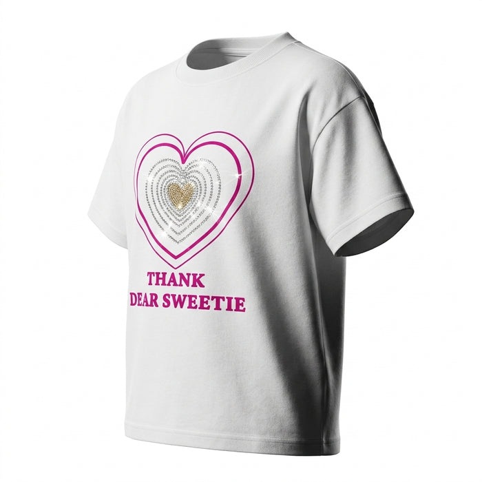 Girls Heart Graphic T Shirt
