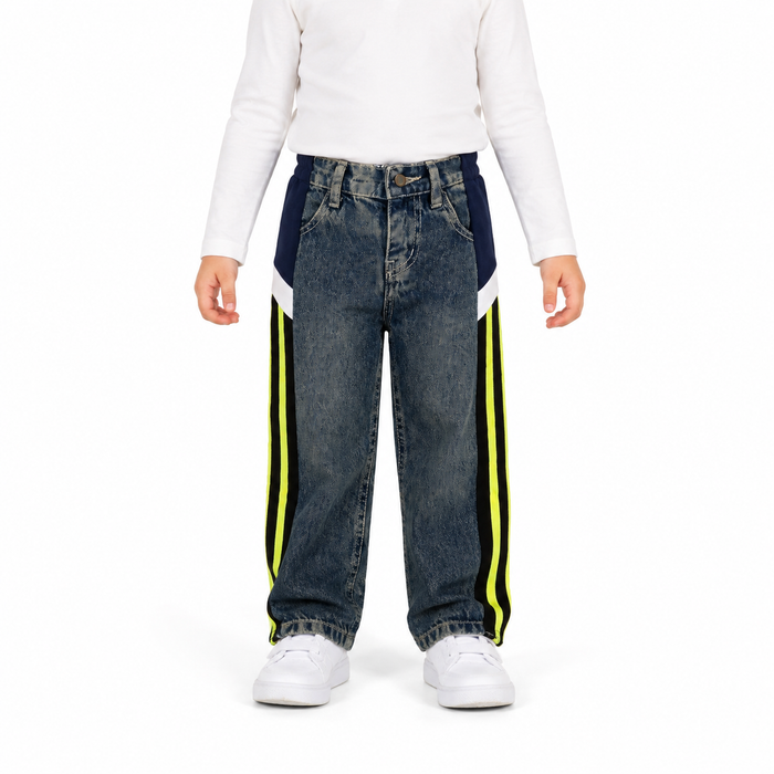 Girls Jeans With Sporty Side Stripes