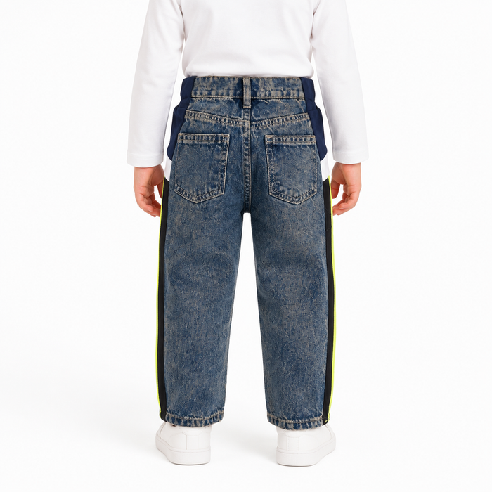 Girls Jeans With Sporty Side Stripes