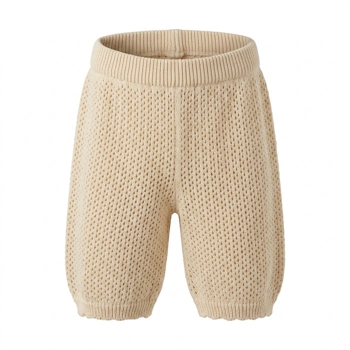 Girls Knitted Sleeveless Top And Pants Set With Floral Appliqués