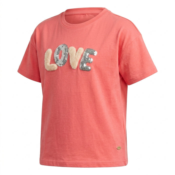 Girls Love Sequin Graphic T Shirt