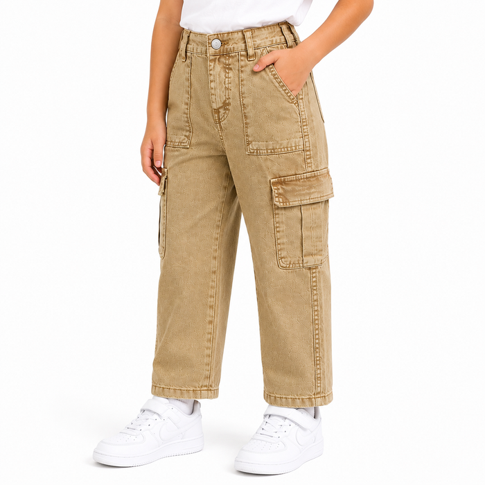 Girls Multi Pocket Cargo Pants