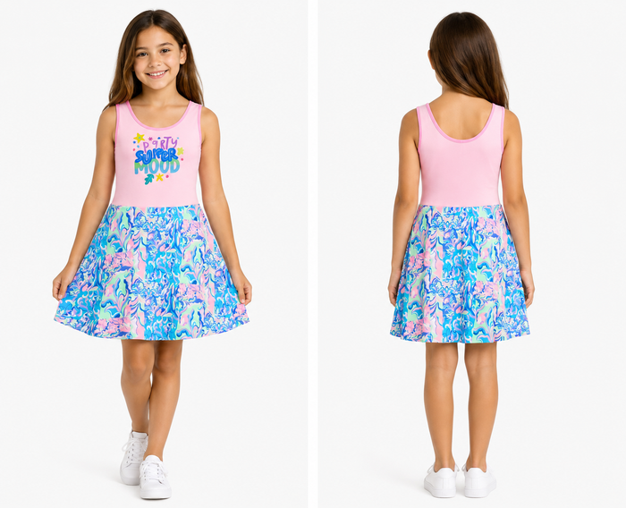 Girls Party Summer Mood Swim Dress