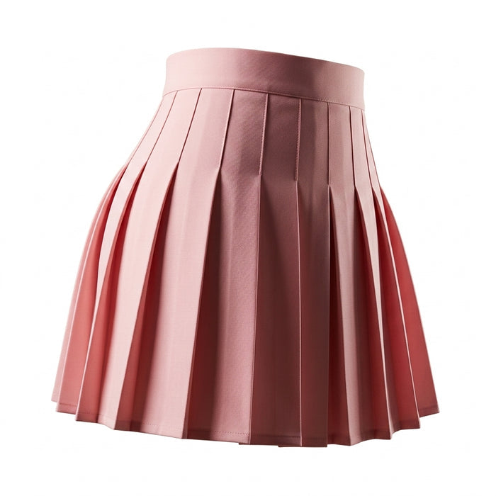 Girls Pleated Button Front Skirt