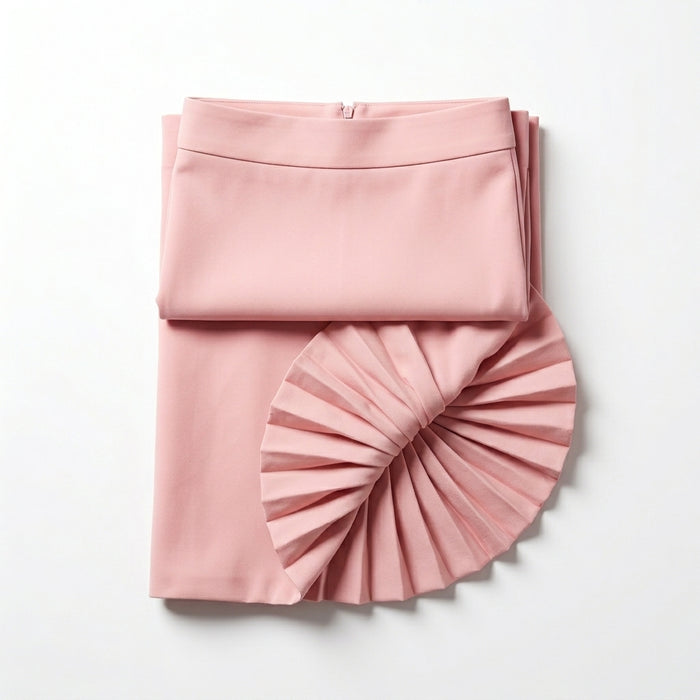 Girls Pleated Button Front Skirt