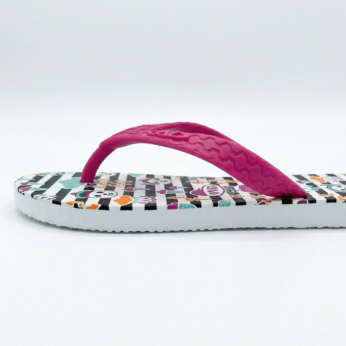 Girls Printed Flip Flop Sandals With Straps