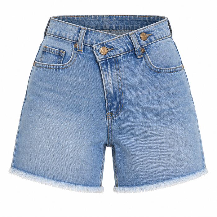 Girls Raw Hem Denim Shorts