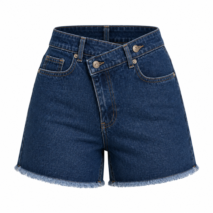 Girls Raw Hem Denim Shorts