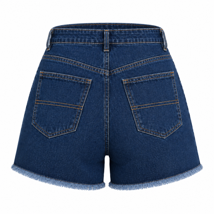 Girls Raw Hem Denim Shorts