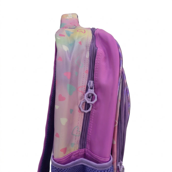 Girls School Backpack With Princess And Cat Print Size 16 Inch