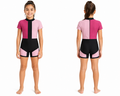Girls Short Sleeve One Piece Swimsuit
