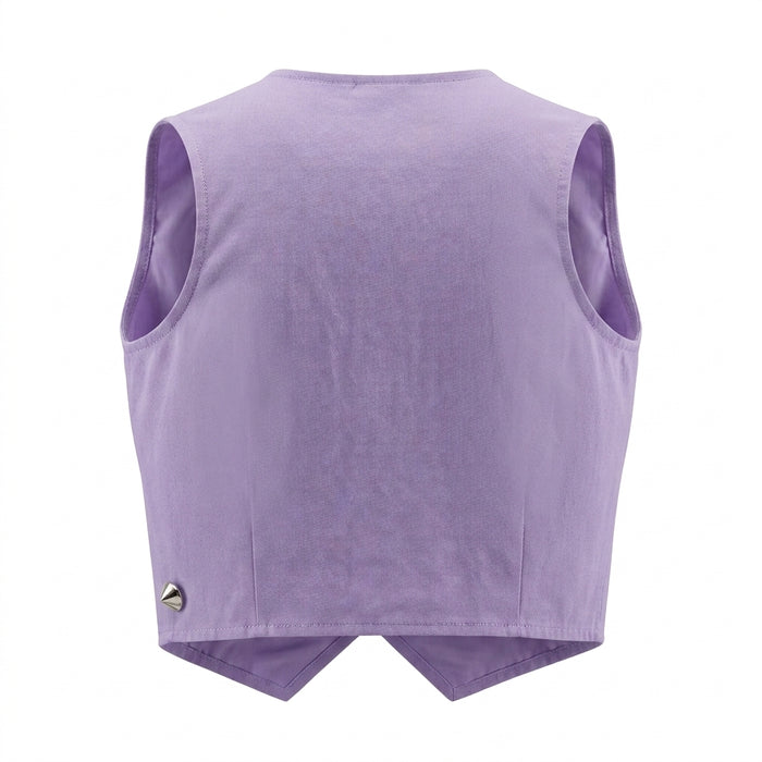 Girls Sleeveless Button Front Top