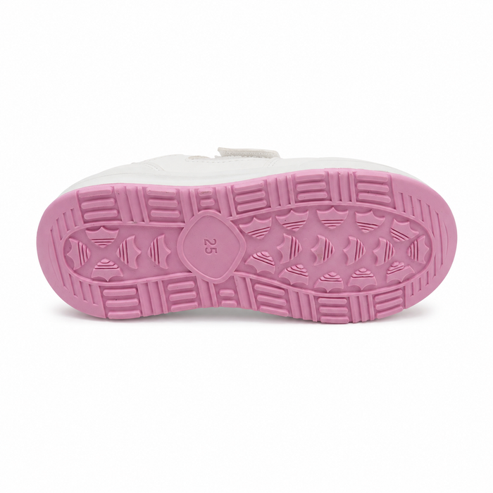 Girls sports sneakers with hook-and-loop straps and glitter details