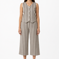 Girls Striped Sleeveless Top and Wide-Leg Pants Set