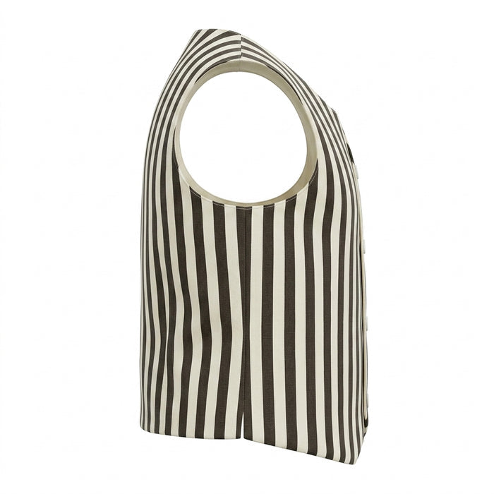 Kids Striped Button Front Vest