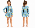 Girls Sun And Cloud Long Sleeve Swim Dress
