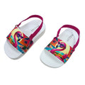 Girls Tropical Flamingo Printed Backstrap Slide Sandals