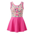 Girls Tropical Print Swim Dress