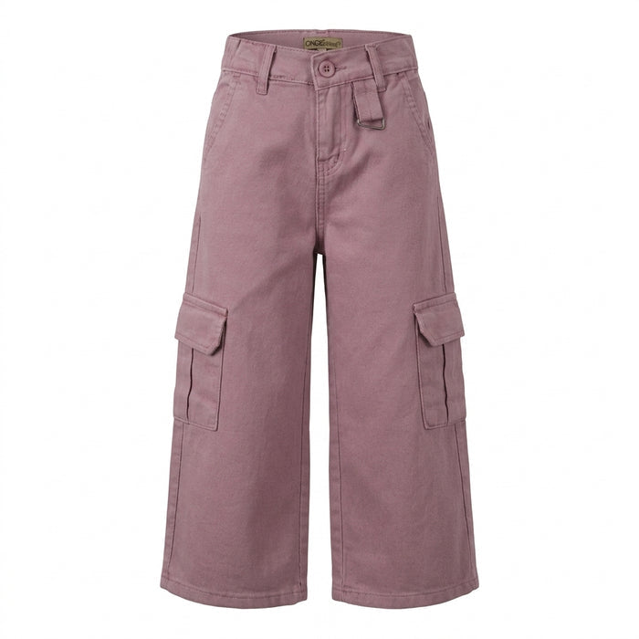 Girls Wide Leg Cargo Pants