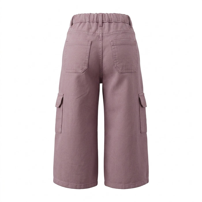 Girls Wide Leg Cargo Pants
