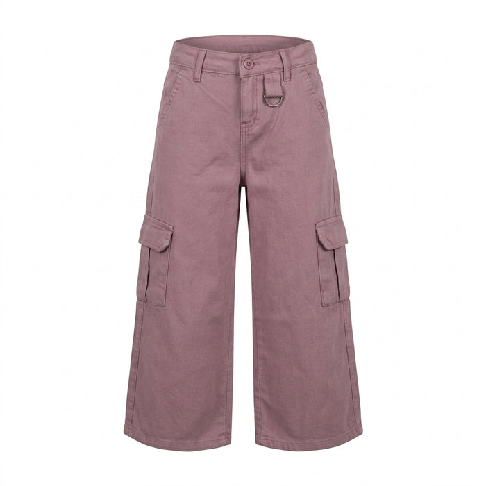 Girls Wide Leg Cargo Pants
